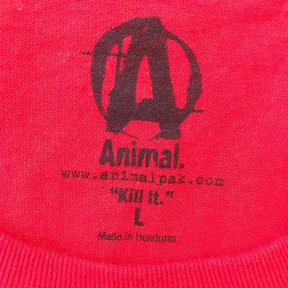 Animal Pak “M-Stak” Iconic Red T-Shirt. Great condition! Size large. - Picture 4 of 8